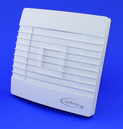 Badkamerventilator met Timer en Terugslagklep (Jaloezie) - 100 mm Inbouw/Wandventilator