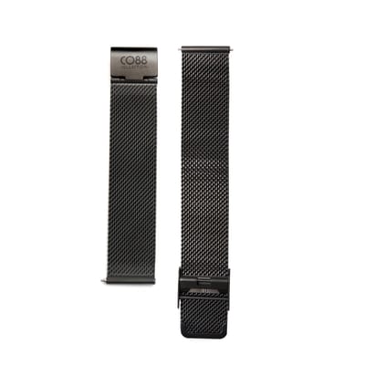 CO88 Collection Horlogeband 8CS-30004 Mesh - 18 mm - Milanese Horlogebandje - Zwart