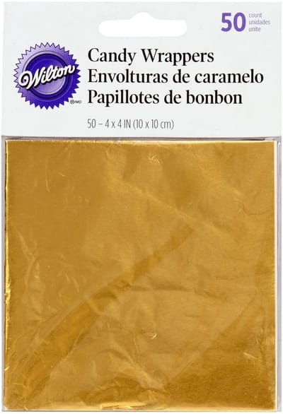 Wilton Goudfolie Wrappers voor Snoepjes - pk/50