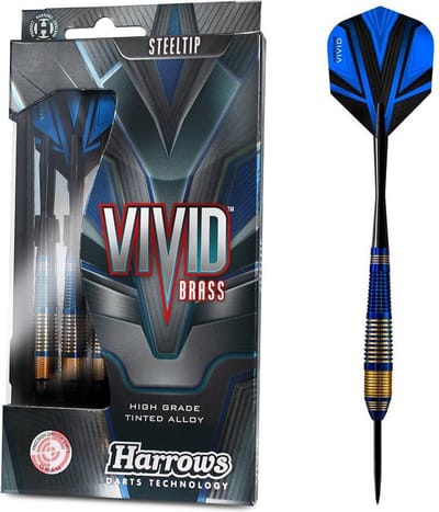 Harrows Vivid Blue Brass - Dartpijlen - 21 Gram