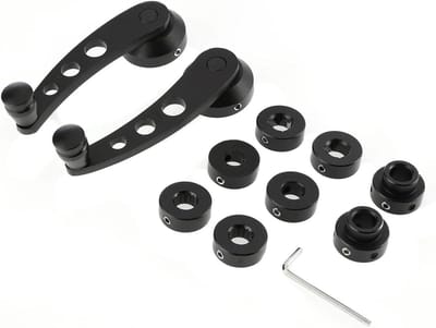Raamkruk Set - Handmatige Hendels - Auto Reparatie - Universele Pasvorm - 11x21x4 CM - Zwart