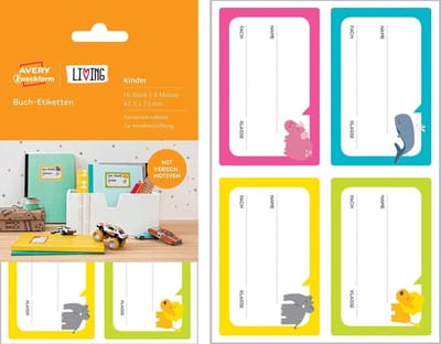 LIVING Kinder 16x boeketiketten 47,5x73mm