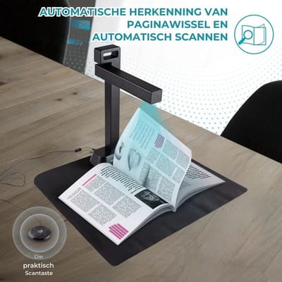 Thuys – Smart Boekenscanner – Documentenscanner via USB – Scanner – Document Camera – Zwart