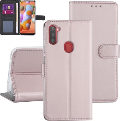 Samsung hoesje voor Galaxy A11 - Rose Gold - Book Case - Kaarthouder (A115F)