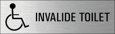 Invalide toilet deurbordje met zelfklevende strip