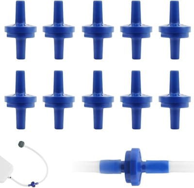 Disposable Check Valve 4 mm Blauw Plug-in Terugslagblok voor Luchtpompen en Industriële Toepassingen - Inline Luchtventiel Set van 10 voor Efficiënte Luchtstroom en Betrouwbaarheid
