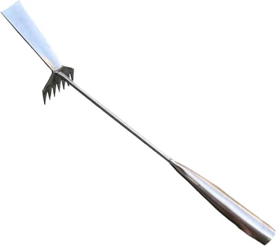 Handmatige Onkruidverwijderaars - Tuingereedschap Lange Steel - Gazon Onderhoud - Roestbestendig Smeedijzer - 50 cm Lengte - Grijs