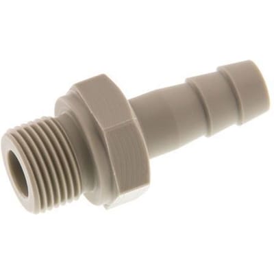 G 3/8'' Buitendraad x 10mm Polypropylene (PP) Slangpilaar 10 Bar