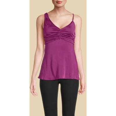 GUESS Marciano By  Emilia Knit Top Violet Flower Maat: XXS | Mouwloze Tops Outlet | Dames | Paars