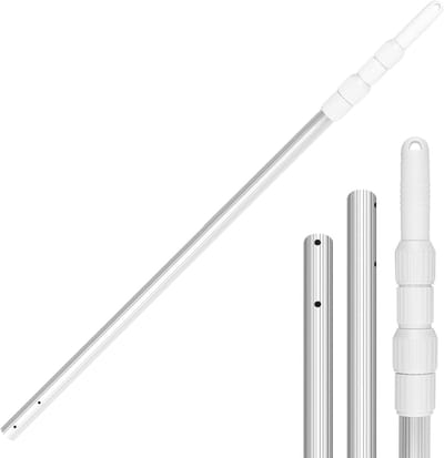 Lichtgewicht telescopische aluminium steel, verstelbaar van 1,7m tot 4,5m, ideaal voor zwembadreiniging en netten, 3-delige pool cleaning set