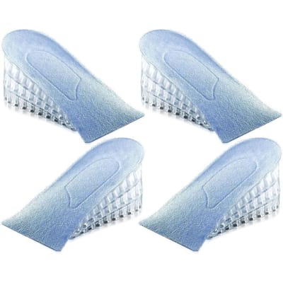 Hoogteverhogende inlegzolen Meerlaags Transparant Silicone Schokabsorberend Schoenverhogers Elevator 5cm 2 5cm gray