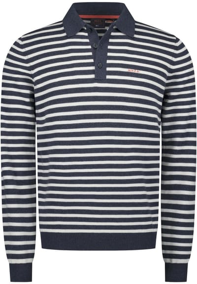 New Zealand Auckland Trui Pullover 26an405 2655 Lake Navy Melange Mannen Maat - L