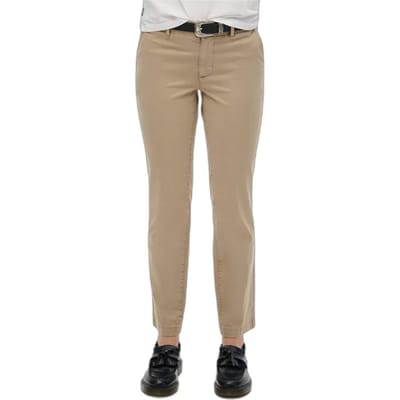 Superdry Chino met Halfhoge Taille Brown Grootte: 30/30