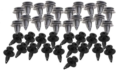 Dailygoody - Auto Trim Clips - Voering Clips - Robuuste Bevestiging - Zwart, Grijs - Voor Jaguar X-Type - 20 Stuks - Duurzaam Kunststof