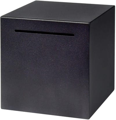 longziming-Spaarpot - Roestvrijstalen spaarvarken - 304 RVS - 12 cm - 0,8 mm wanddikte - Voor munten en biljetten - Zwart - Voor volwassenen en kinderen