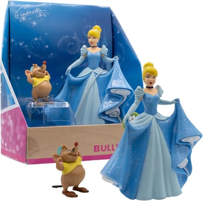Bullyland 13438 – Speelfiguren Disney Assepoester & Guusje – levensecht en detailrijk vormgegeven – ideaal als taartfiguur, verzamelobject of feestelijk cadeau voor kinderen vanaf 3 jaar