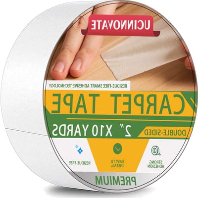 Dubbelzijdige tapijt tape voor vloerkleden, sterke en verwijderbare lijm, 2" x 10 yards, multifunctionele oplossing voor tapijten en delicate vloeren