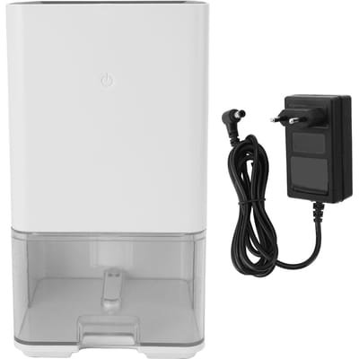Déshumidificateur 40 W, réservoir d'eau de 1,2 L, capteur précis, arrêt automatique, avec fonction de séchage des vêtements white