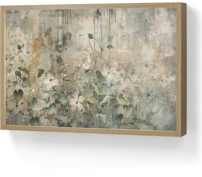 Wandlamp 60x40 cm - Oplaadbaar - Bloemen - Bladeren - Abstract - Modern - Wandlampen binnen woonkamer - Slaapkamer lamp - Decoratieve nachtlamp - Vloerlamp draadloos
