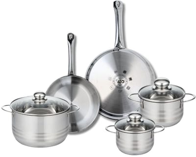 Set van 2 Bakpannen 24 en 28 cm en 3 Kookpotten 14, 16 en 20 cm Elo Profi Brillant