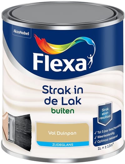Flexa - Strak In De Lak Buitenlak Zijdeglans - Vol Duinpan - Mengverf - 1 L