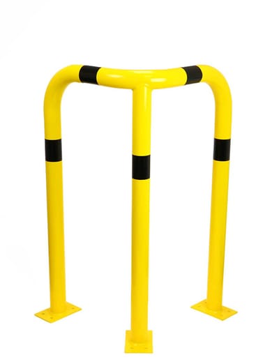 Hoekbeschermbeugel staal – geel/zwart – voor magazijnbeveiliging - Geel & Zwart - x x 1200 mm- - Steel - 3,2 mm - Voor binnen & buiten