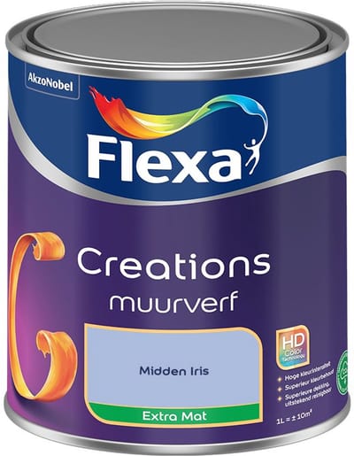 Flexa - Creations Muurverf Extra Mat - Midden Iris - Mengverf - 1 L