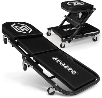 Opvouwbare 2-in-1 Auto Creeper & Garage Stoel - Verstelbare Roller met 350 lbs Capaciteit