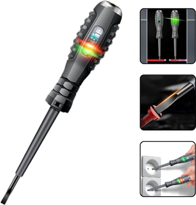 Elektrische Spanningszoeker Pen - Sleuf Schroevendraaier - Geïsoleerde Elektricien Pen - Meter/Detector