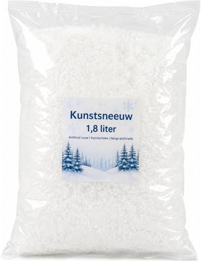 Bellatio Design Kunstsneeuw - 1.8 liter - wit - in zak - nepsneeuw