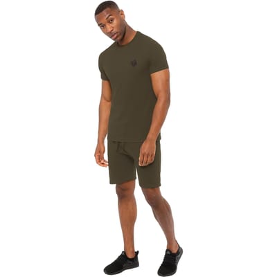 Enzo | Heren Slim Fit T-shirt & Fleece Shorts Set