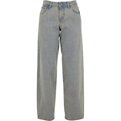 Urban Classics - Mid Waist 90´s jeans Wijde broek - Taille, 26 inch - Blauw
