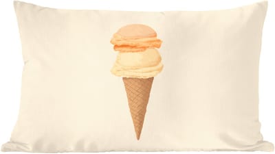 Sierkussens - Kussentjes Woonkamer - 60x40 cm - Minimalistisch - Schepijs - Hoorntje - Beige