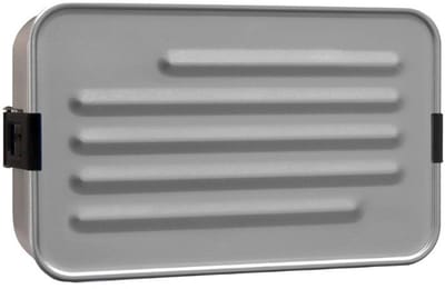 Famanu - Lunchbox aluminium lunchbox 1,2 liter met inzetstuk en scheidingswand