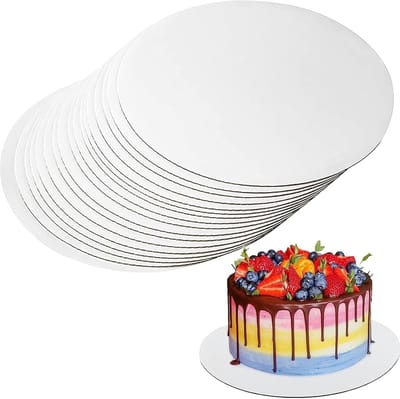 BRENZOOS- Taartonderlegger 30 cm - 20 Stuks - Ronde Taartplank - Voedselveilig Karton - Stabiele Structuur - Perfect voor Taarten/Brood - Taartbord