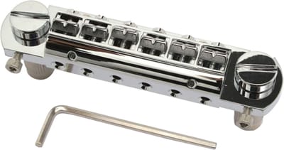 Göldo Duesenberg Wrap Aroen Bridge chrom, afstand bouten 81,5mm - Gitaaronderdeel