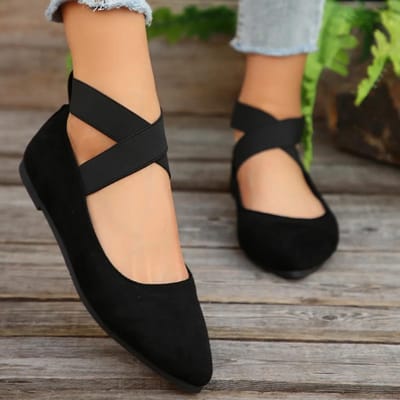 Grote Maat 43 Dames Casual Flats Lente Zomer Loafers Retro Comfortabel Ademend Instapper Zachte Platte Schoenen De Mujer 41 zwart