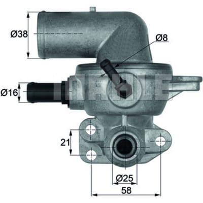 Thermostaat, koelvloeistof MAHLE TI 133 88D