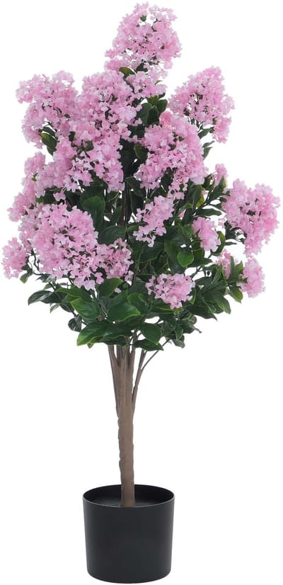 Kunstsering MCW-Q87, kunstsering decoratieplant, kunstboom, kunstplant, voor buiten, polyethyleen, 95x40x40 cm ~ roze