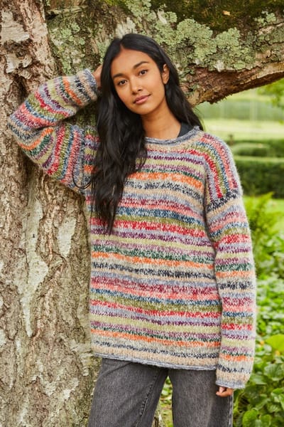 Pachamama - Coroico - trui - regenboog - gebreid wollen trui - 100% wol - maat 38/40