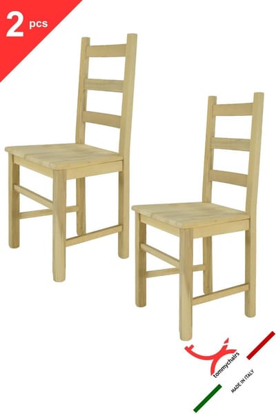 Tommychairs Rustica - Eetkamerstoelen - Set van 2 - Naturel - Hout