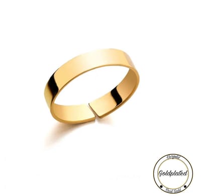 Soraro Goudkleurig Classic Klemring | 17MM | Goudkleurig Klassieke ring | Goldplated | Ringen Mannen | Ringen Heren | Cadeau voor Man | Mannen Cadeautjes