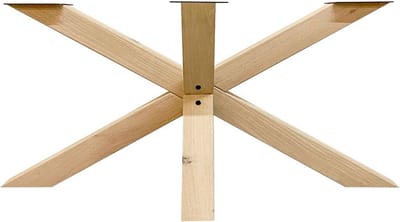 FLE - Spinpoot van eikenhout ongelijkzijdig matrix 180 bij 70 cm en hoogte 72 cm (10 x 10 cm)