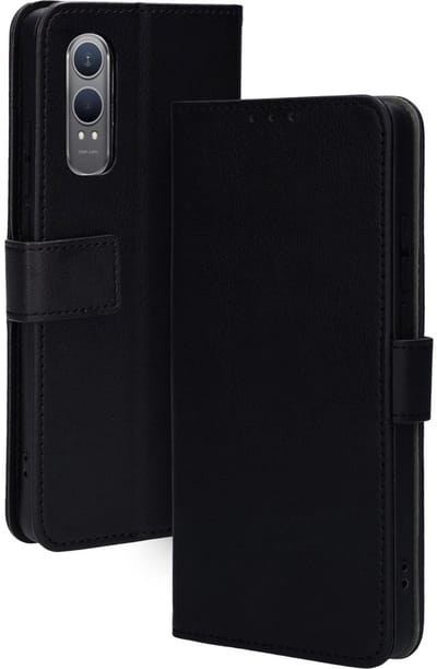 Mobiparts hoesje geschikt voor OnePlus Nord CE4 Lite - Wallet/Boekhoesje - Eco Leer - Magneet Sluiting - Opberg vakken - Zwart
