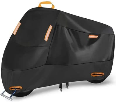 Linkforu - Motorhoes - Scooterhoes - Waterdicht - Buitenbescherming - Uv-bescherming – Met Gaten voor Slot - Oxford - Zwart
