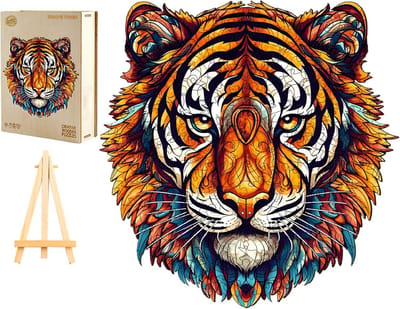 Unieke Houten Puzzel Tijger | 300 Stukjes | Dierenvorm Puzzel voor Volwassenen en Kinderen