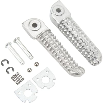 2 stuks Motorfiets Voetsteunen Stabiele Grip Achtervoetpedaal Vervanging voor R1 R6 MT09 MT07 R3 R15 R25 white