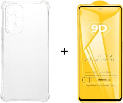 Shockproof silicone tpu gel hoesje Telefoonhoesje geschikt voor Samsung Galaxy A53 met full cover glas screenprotector