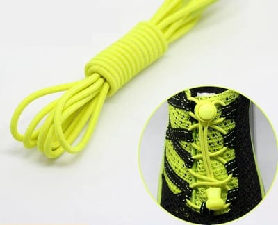 WiseGoods Premium Reflecterende Elastische Veters - Hardlopen - Veter Voor Sneakers / Sportschoenen / Hardloopschoenen - Geel