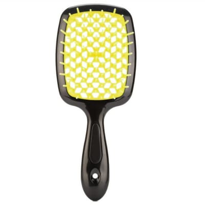 Luchtkussenkam Antistatische Klitkam Haarborstel Massage Uitgehold Nat Krullend Haar Borstels Vrouwen Kapper Styling Gereedschap geel